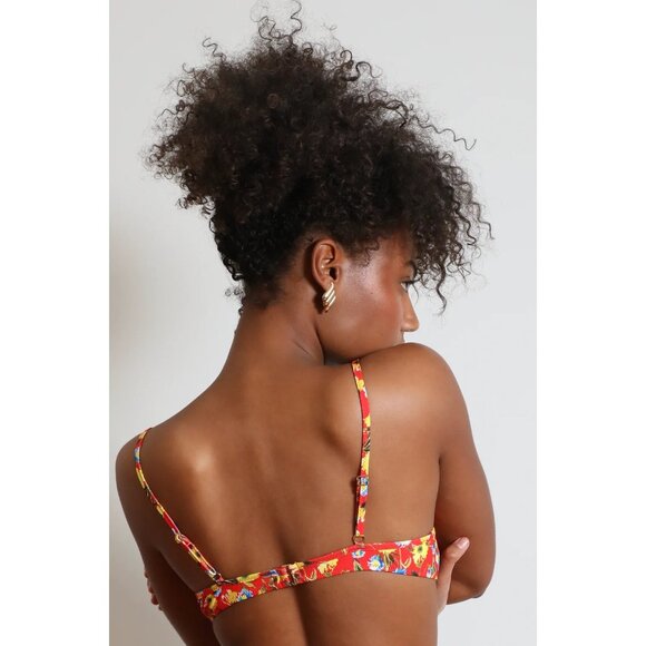 NWOT Heavy Manners Ruffled Up Miss August Underwire Bikini Top Women's X-Small - Picture 3 of 6